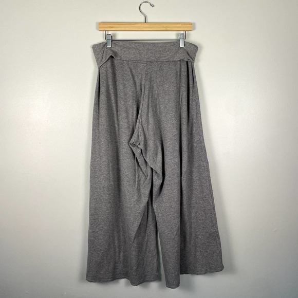 Vintage Victoria's Secret Waffle Knit Wide Leg Crop Fold Over Pants Size Large - Picture 7 of 7